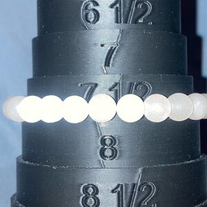 White Beaded Bracelet